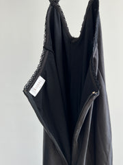 Meshki Black Maxi Dress With Lace Bust Element - XS