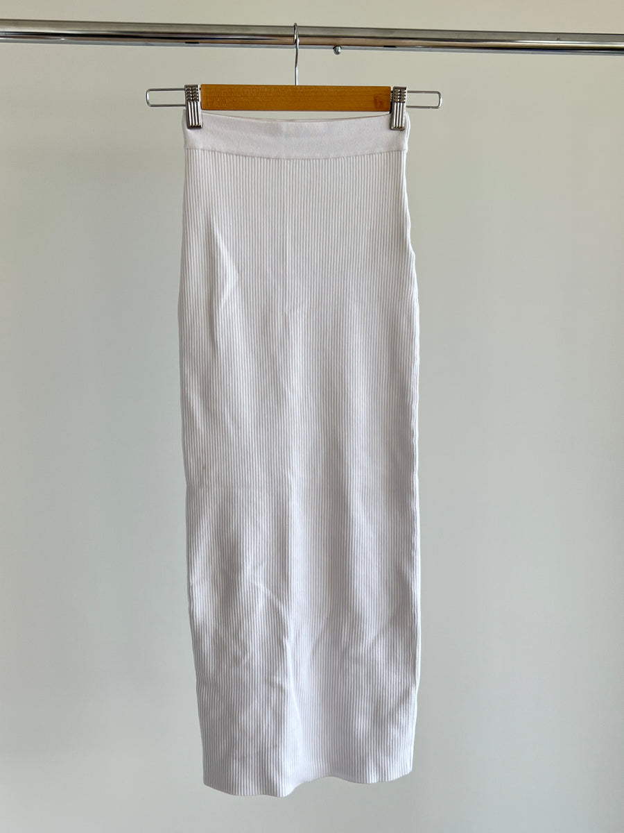 Perfect Stranger White Midi Knit Skirt - AU 4