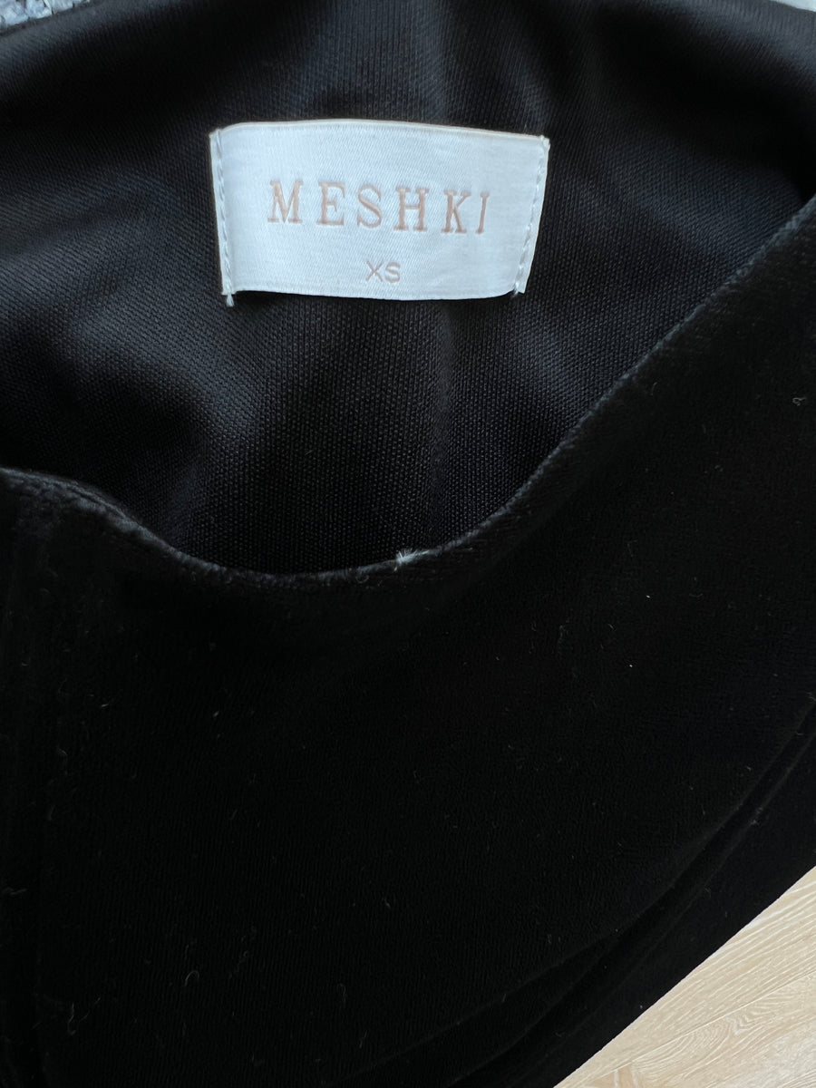Meshki Black Velvet Wire-Bust Corset Top - XS