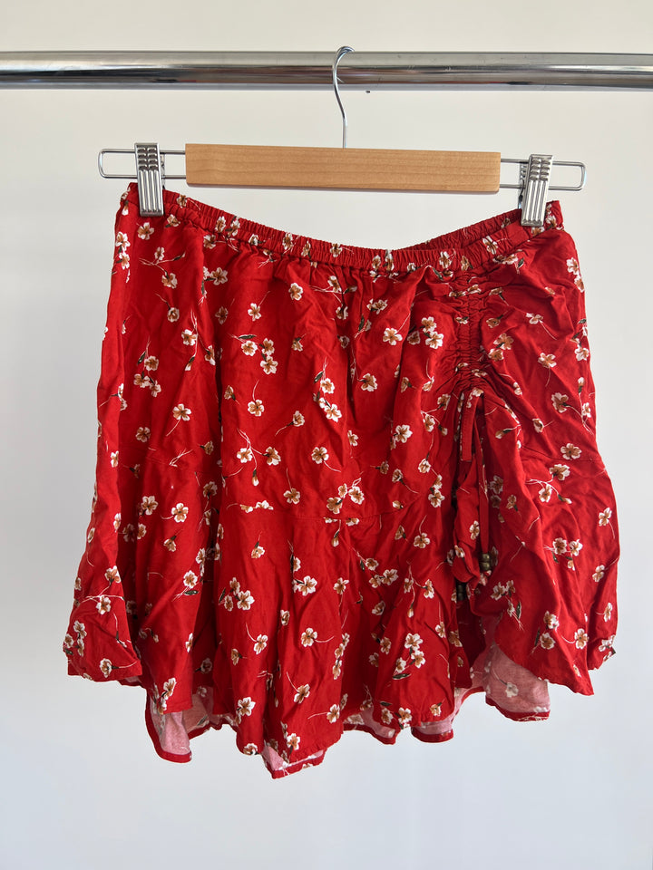 Kivari The Label Red Floral Mini Skirt - M