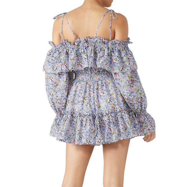 Alice McCall Floral Lady Ruffled Romper 10 Off The Shoulder Blouson Sleeve - Size 8