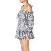 Alice McCall Floral Lady Ruffled Romper 10 Off The Shoulder Blouson Sleeve - Size 8