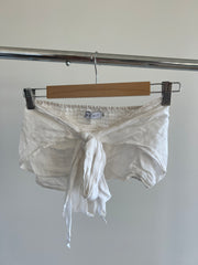 EZRA BLU Cream Linen Crop Top - AU 8