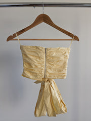 Bec + Bridge Yellow Tied-Front Crop Top - AU 6
