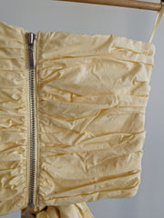 Bec + Bridge Yellow Tied-Front Crop Top - AU 6