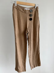 Mango Beige Buttoned Pants - Size EU 36