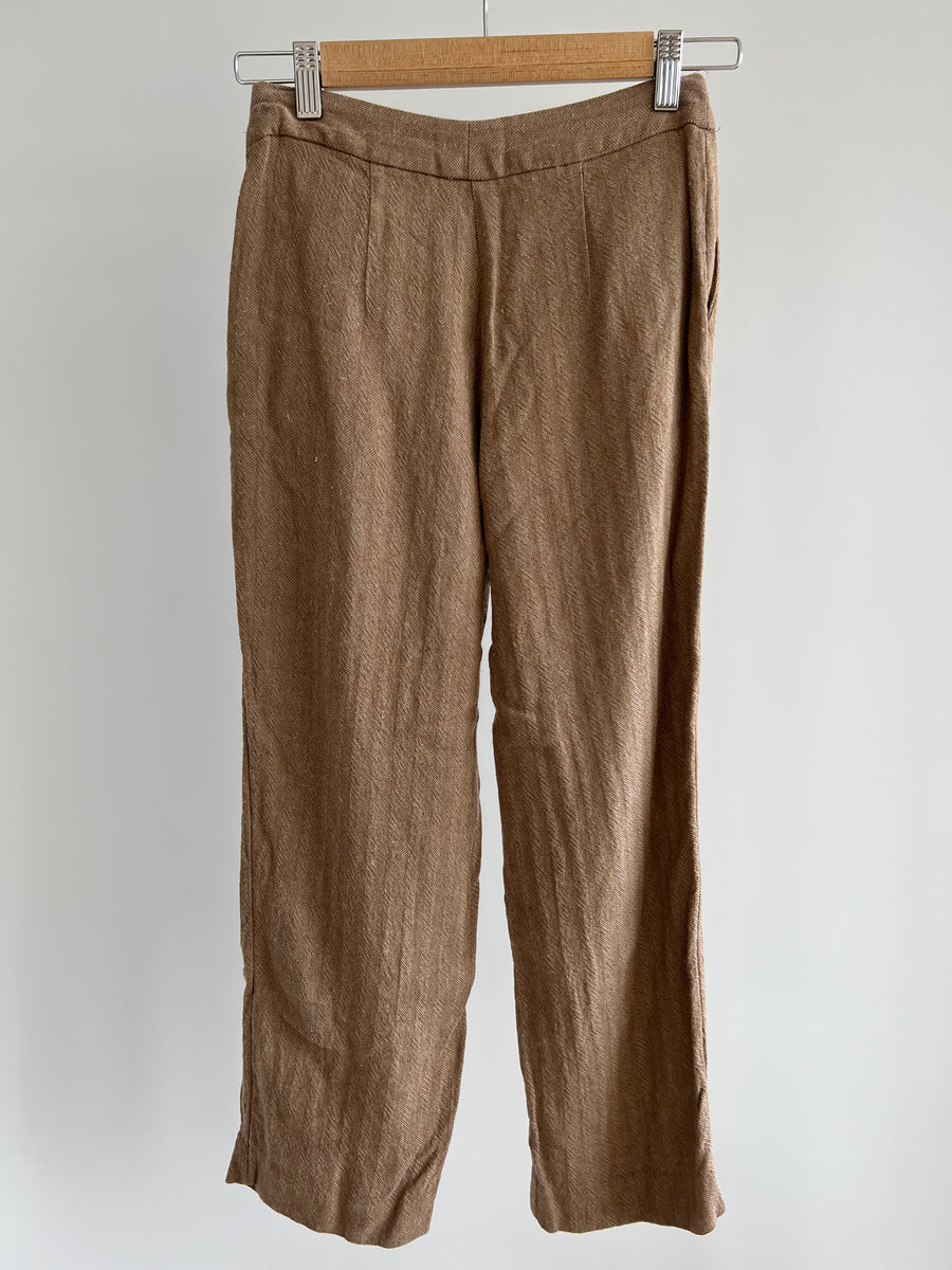 Mango Beige Buttoned Pants - Size EU 36