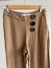 Mango Beige Buttoned Pants - Size EU 36