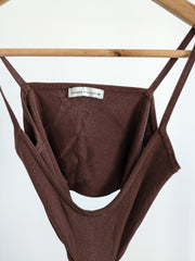 Chosen By Tuchuzy Brown Open-Back Maxi Dress - XXS