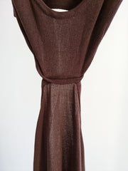 Chosen By Tuchuzy Brown Open-Back Maxi Dress - XXS