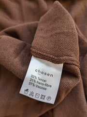 Chosen By Tuchuzy Brown Open-Back Maxi Dress - XXS
