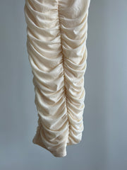 Oh Polly Ivory Ruched Mini Dress - AU 8