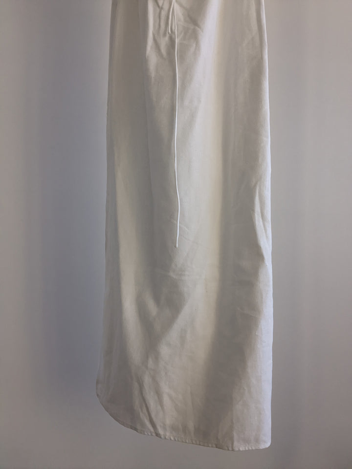Meshki White Strap Midaxi Dress with Golden Elements - XXS