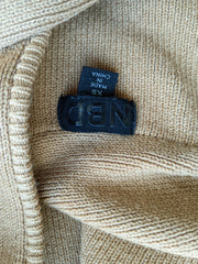 NBD Brown Anora Knit Long Sleeve Sweater Dress - XS