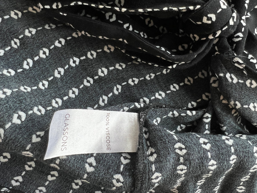 Glassons Black Tied-Up Shirt - AU 6