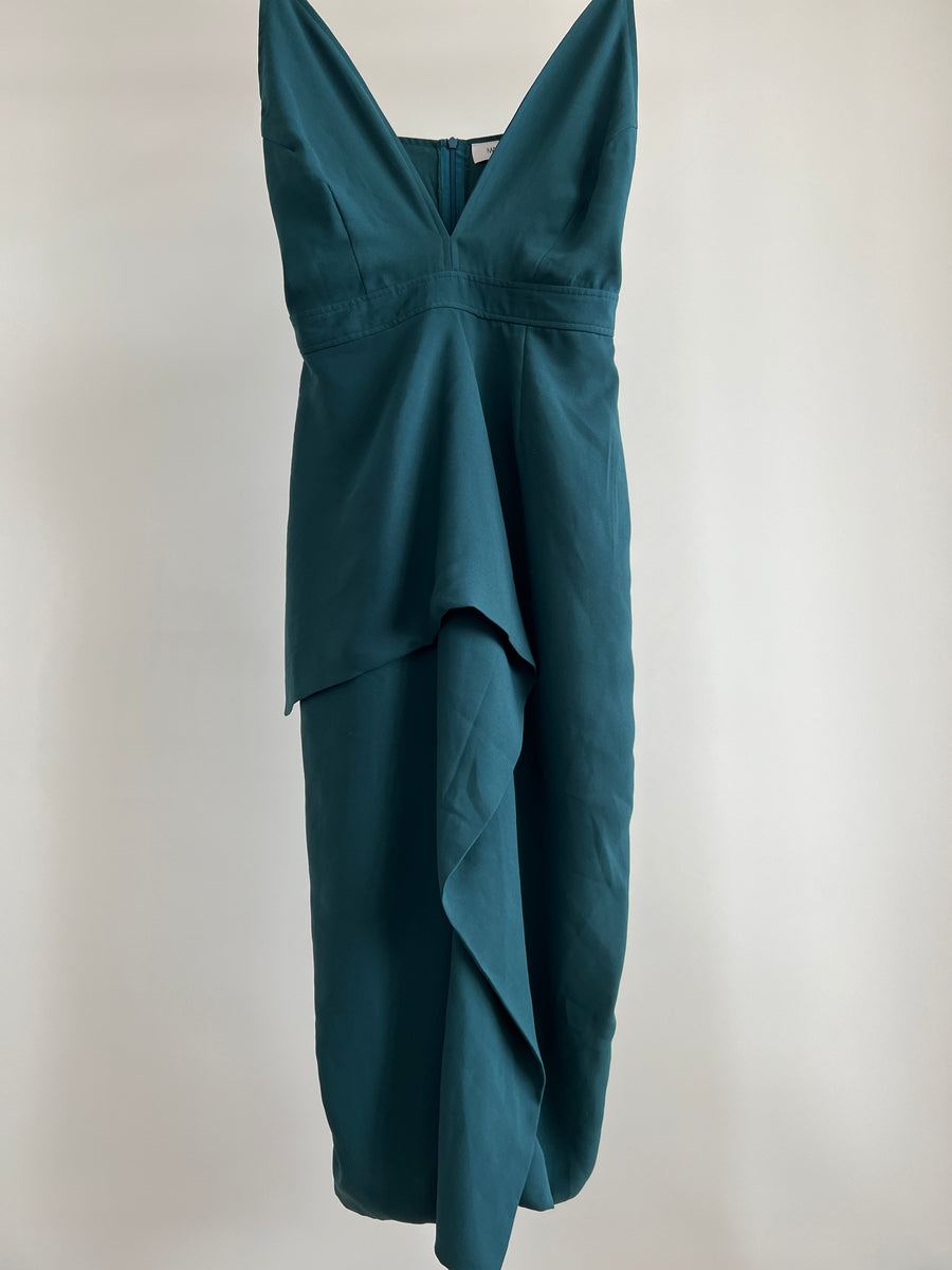 Maurie & Eve Topaz Green Midi Dress - Size 8