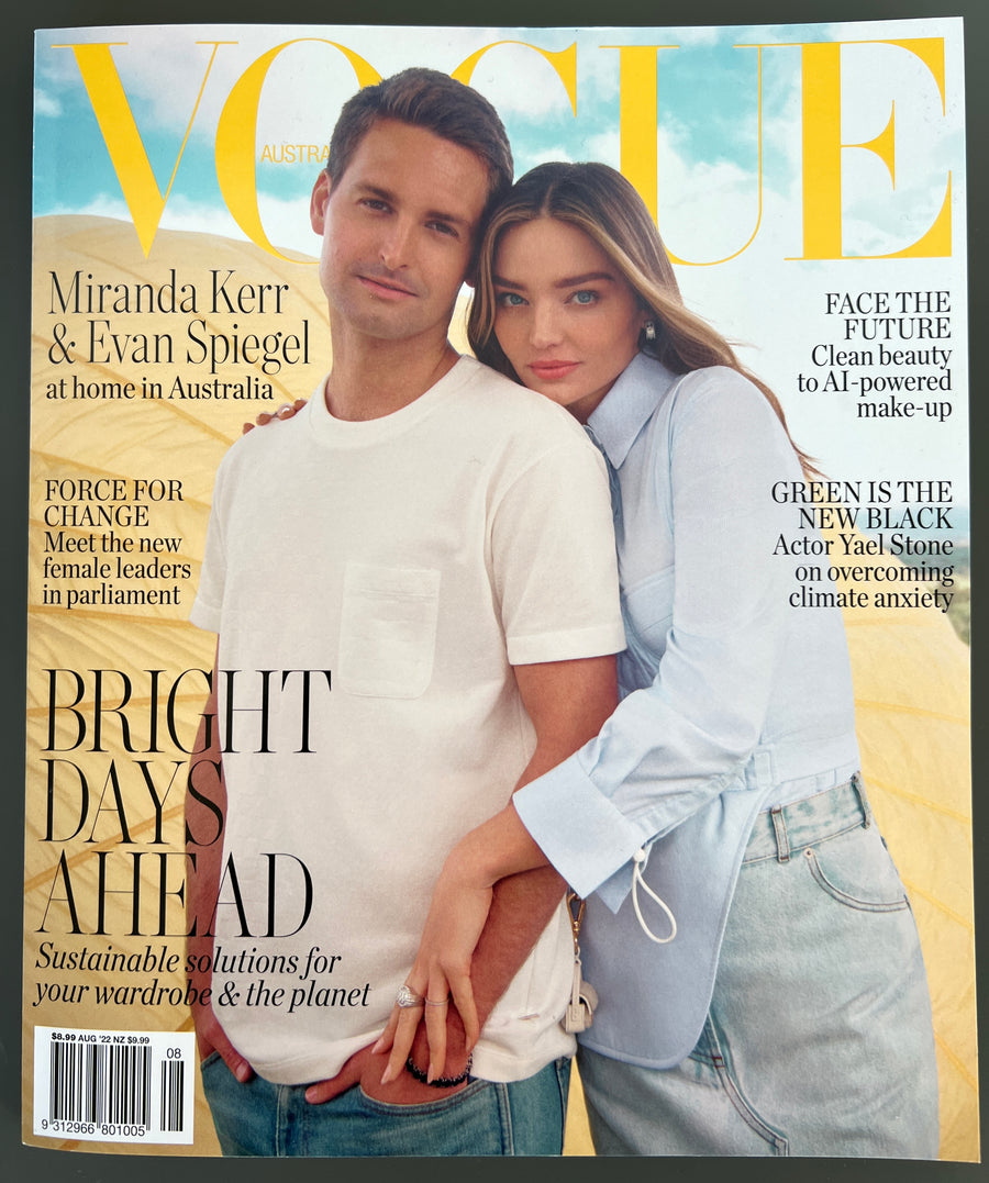 Vogue Australia Magazine August 2022 Miranda Kerr Evan Spiegel Bright Days Ahead