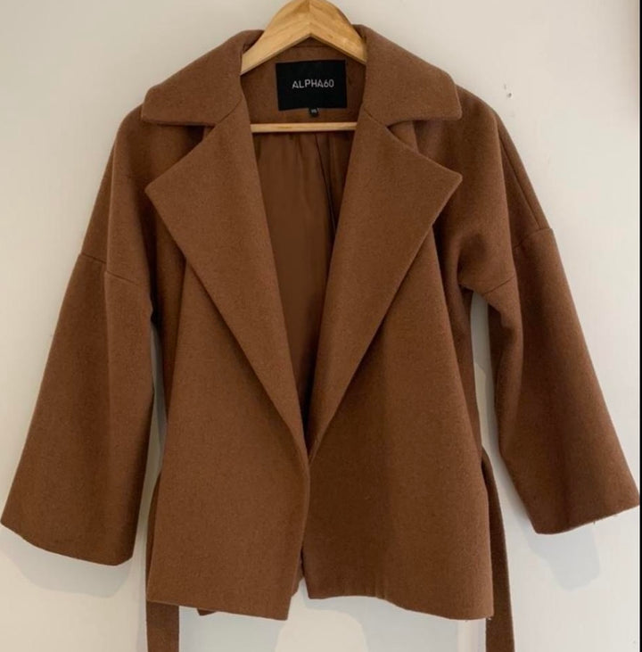 Alpha60 camel wool coat - XXS