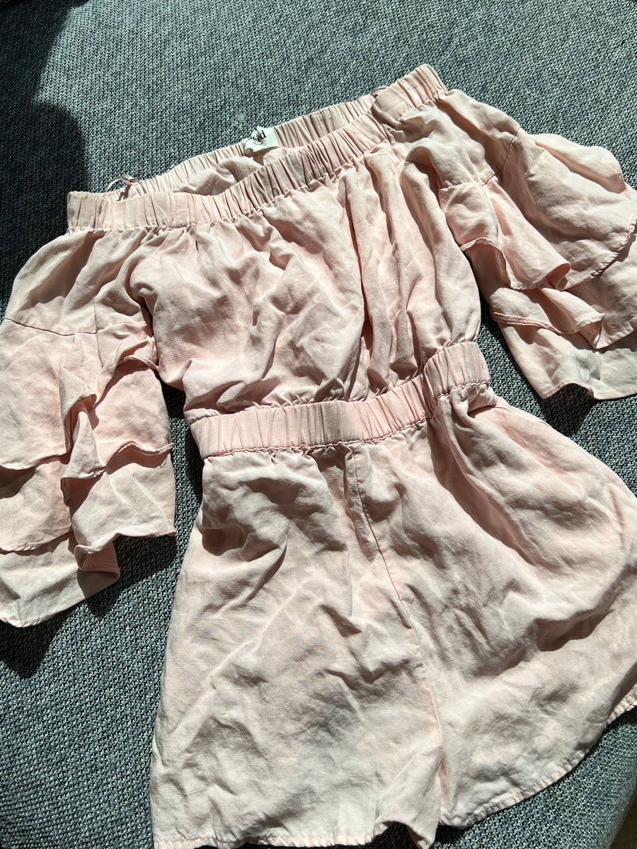 Seed Heritage baby pink pastel jumpsuit playsuit romper - size S