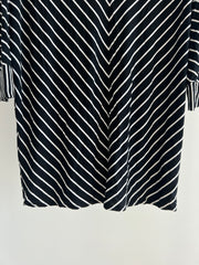 Sportscraft Black/White Stripe Shirt Dress - L