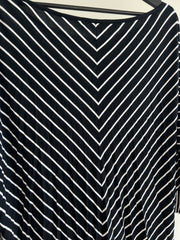 Sportscraft Black/White Stripe Shirt Dress - L
