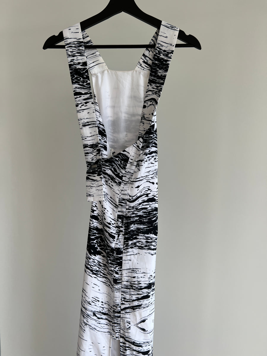 Cameo Collective C/meo black and white backless midi maxi dress - size XS