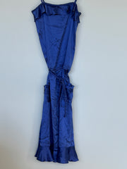 Marcs 100% silk blue silky dress - AU 8