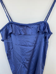 Marcs 100% silk blue silky dress - AU 8