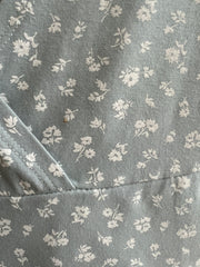 Brandy Melville Light Blue Floral Print V-Neck Top