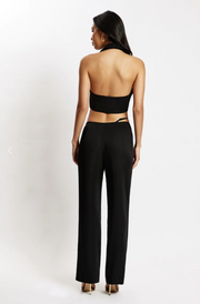 Meshki Black Semara Midrise Straight Leg Pants - XS