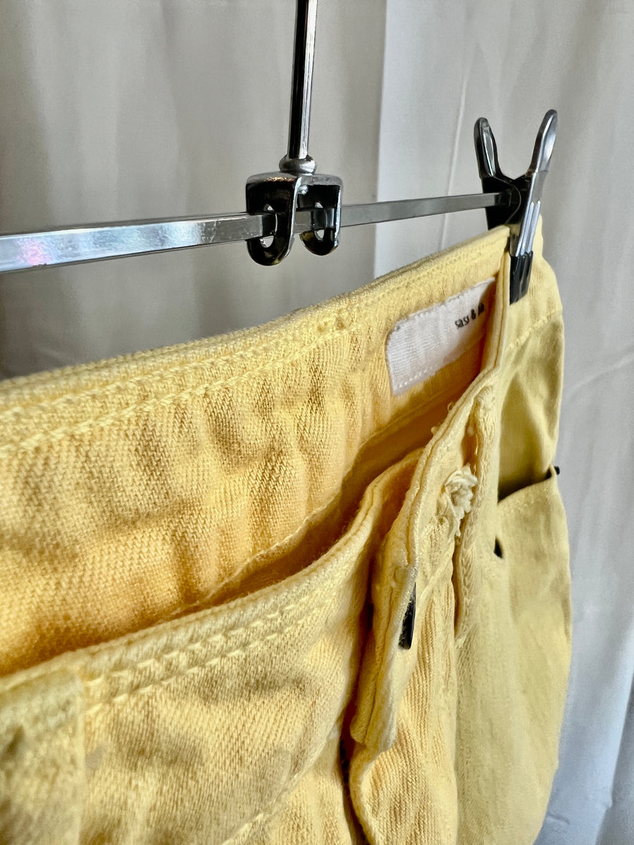 Sass & Bide yellow denim jean shorts - 28”