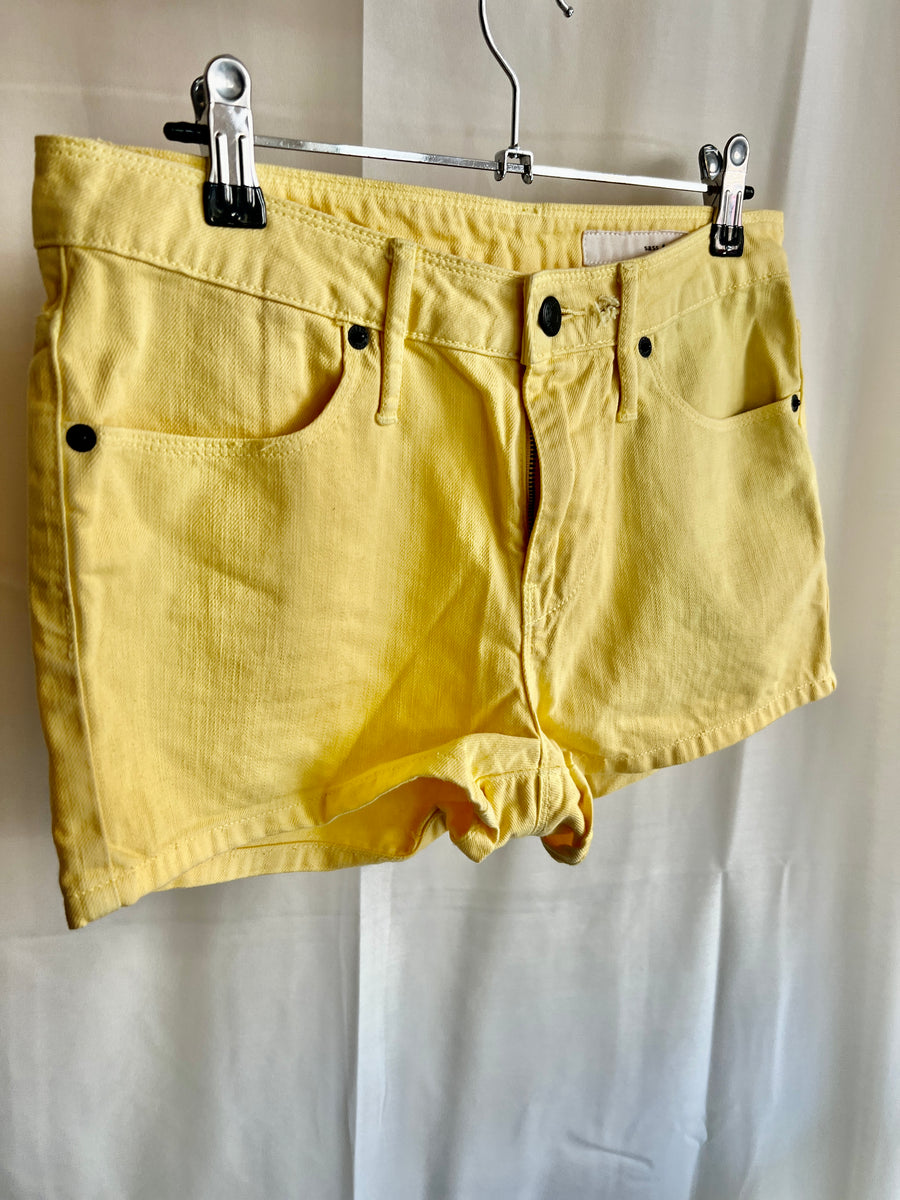 Sass & Bide yellow denim jean shorts - 28”
