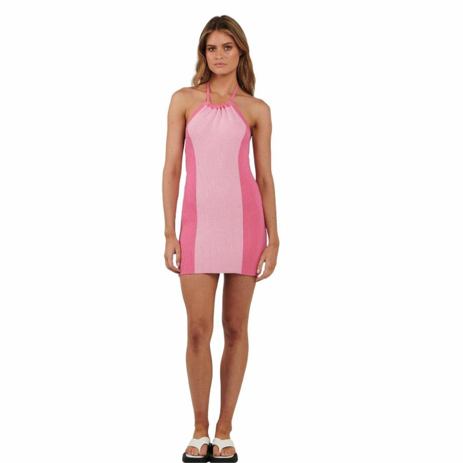 Charlie Holiday Pink Carla Mini Dress - L