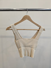 HENNE Cream Crop Top - AU 14