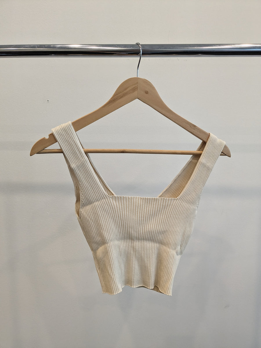 HENNE Cream Crop Top - AU 14