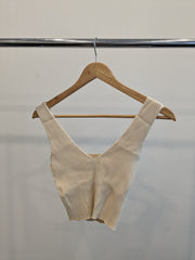 HENNE Cream Crop Top - AU 14