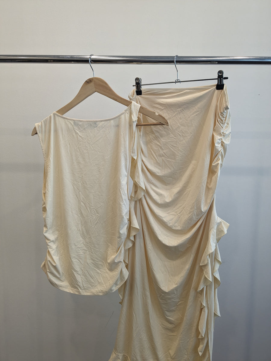 Lioness Cream Tank Top And Maxi Skirt - XL