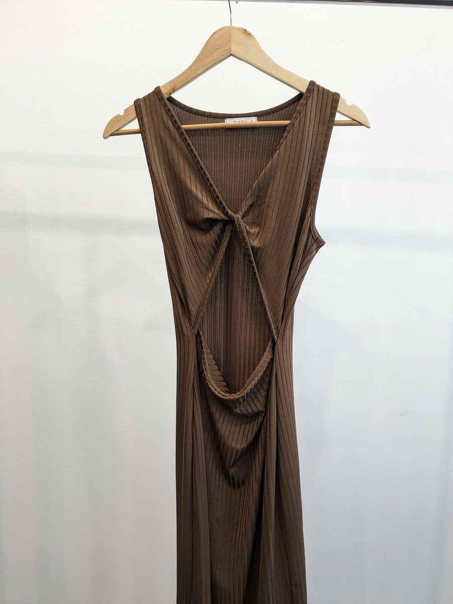 DISSH Brown Midi Dress - AU 12