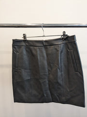 Sheike Black Faux Leather Mini Skirt - AU 14 (New Collection)