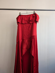 Meshki Red Satin Maxi Dress - XL