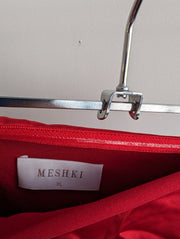 Meshki Red Satin Maxi Dress - XL