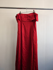 Meshki Red Satin Maxi Dress - XL