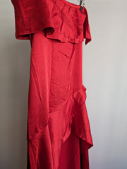 Meshki Red Satin Maxi Dress - XL