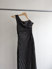 billy j Black Pleated Maxi Dress - AU 12