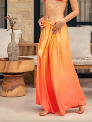 HARLAN sunset orange mykonos palazzo pants - S