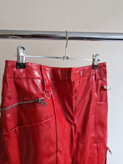 IAMGIA red vinyl zipper pants - S