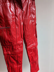 IAMGIA red vinyl zipper pants - S