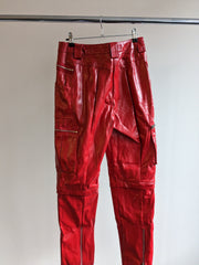 IAMGIA red vinyl zipper pants - S