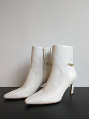 Seed Heritage genuine leather charlotte chain cream boots - 40