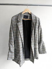 Glassons Tweed Grey Thin Blazer Coat - AU 12